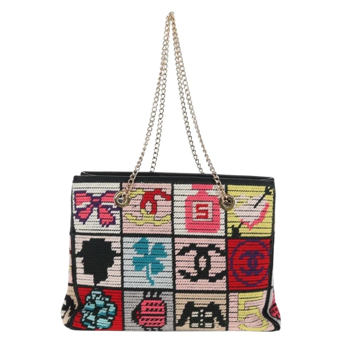 Chanel Chanel Crochet CC Drawstring Tote Fabric Size ONE SIZE - 2 Thumbnail