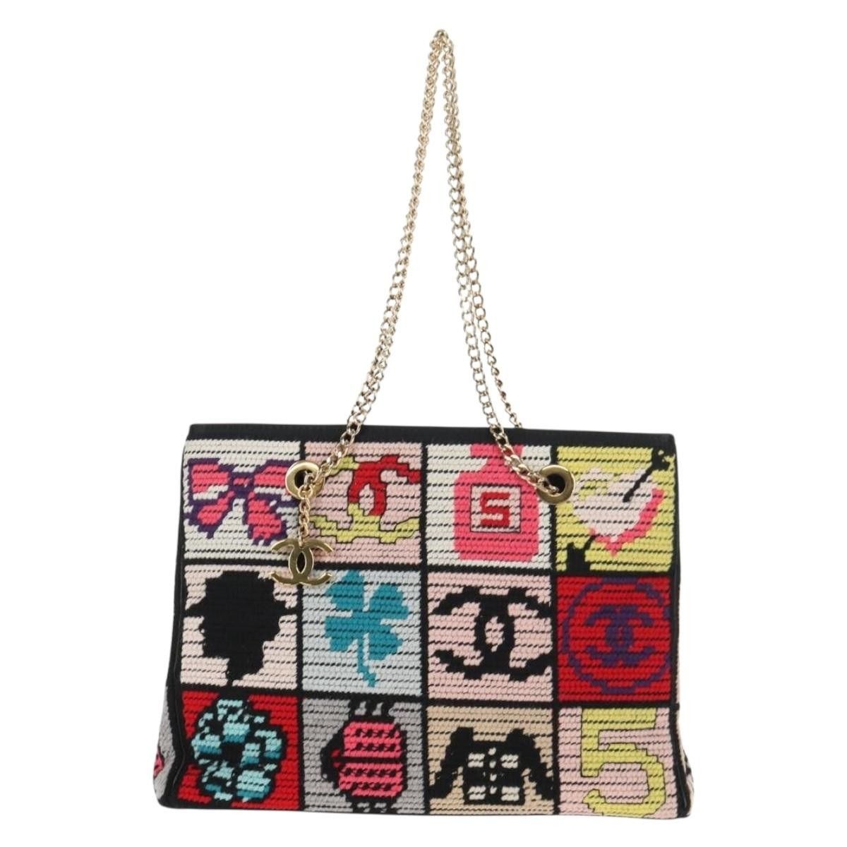 Chanel Chanel Crochet CC Drawstring Tote Fabric Size ONE SIZE - 13 Thumbnail