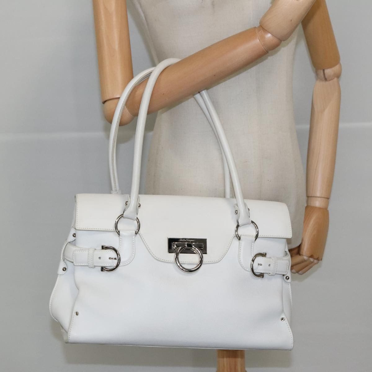 Salvatore Ferragamo Salvatore Ferragamo Virna Satchel Leather Size ONE SIZE - 13 Thumbnail