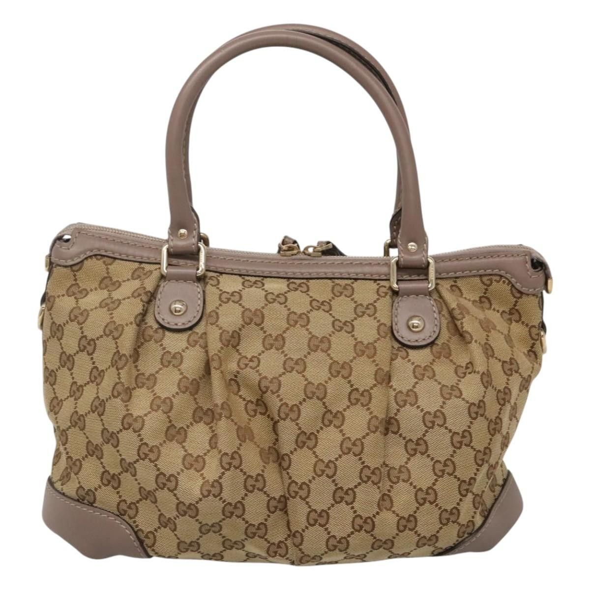 Gucci Gucci Sukey Top Handle Satchel GG Canvas with Leather Size ONE SIZE - 2 Thumbnail