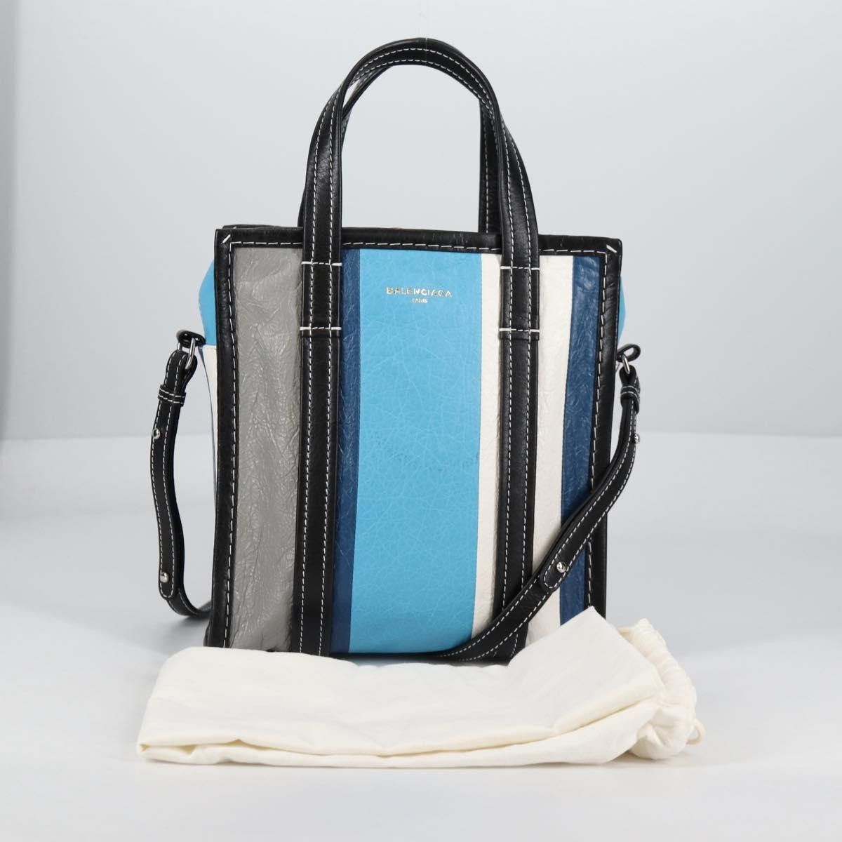 Balenciaga Balenciaga Bazar Convertible Tote Striped Leather Size ONE SIZE - 14 Thumbnail