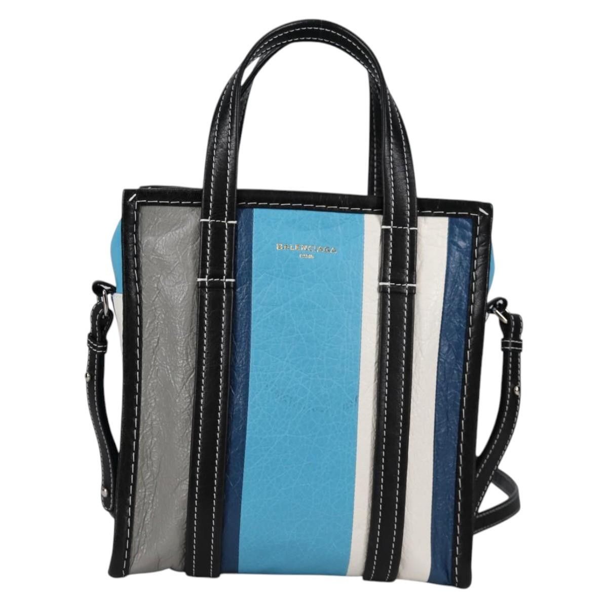 Balenciaga Balenciaga Bazar Convertible Tote Striped Leather Size ONE SIZE - 20 Thumbnail