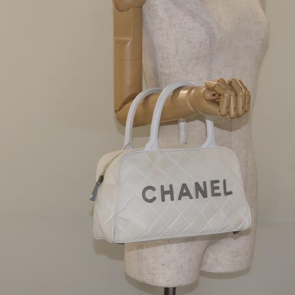 Chanel Chanel Vintage Logo Bowler Bag Quilted Canvas Size ONE SIZE - 14 Thumbnail