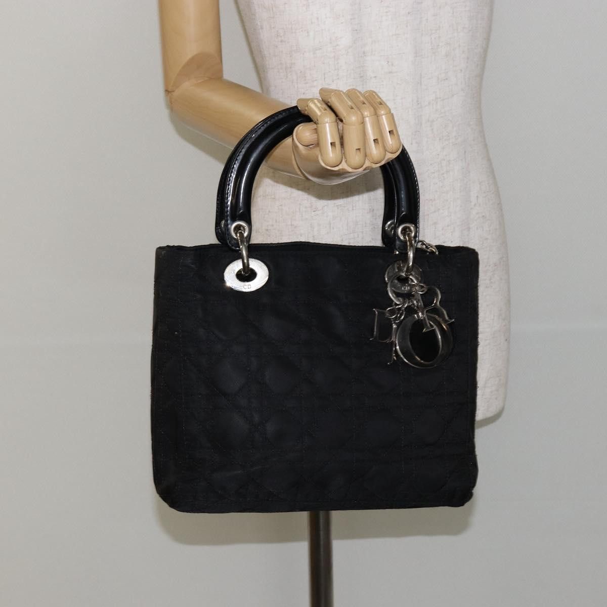 Dior Christian Dior Vintage Lady Dior Bag Cannage Quilt Nylon Size ONE SIZE - 22 Thumbnail