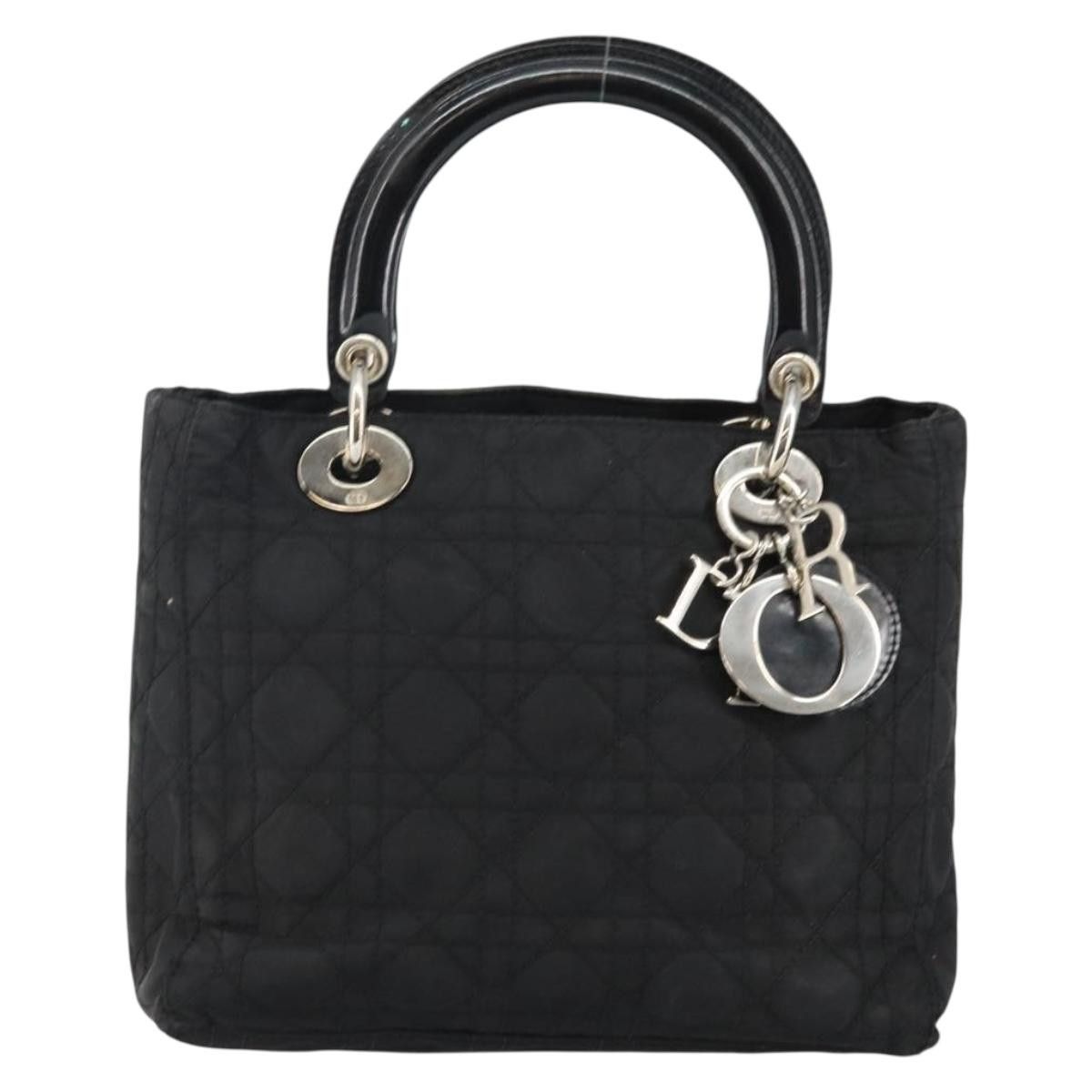 Dior Christian Dior Vintage Lady Dior Bag Cannage Quilt Nylon Size ONE SIZE - 2 Thumbnail