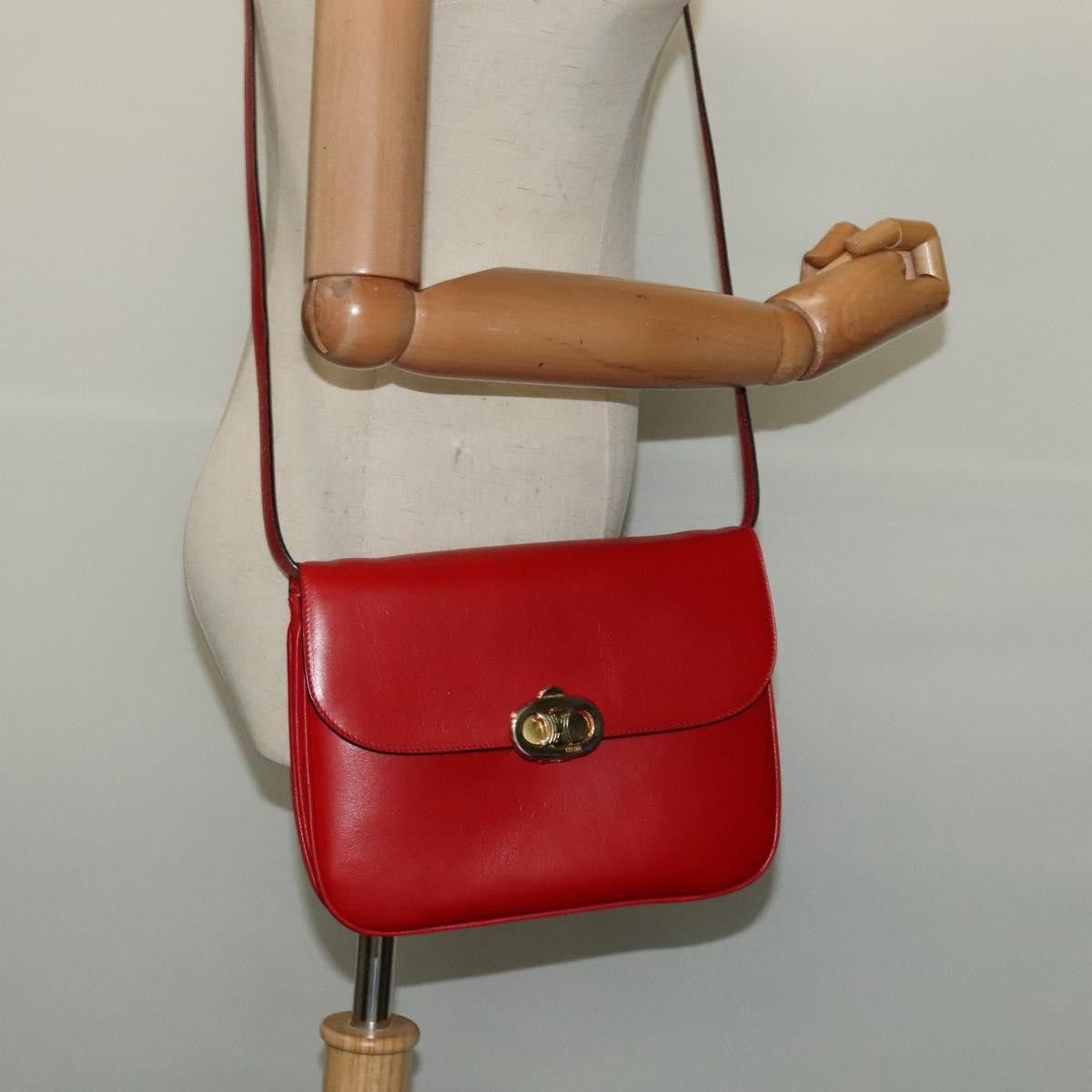 Celine Celine Vintage Triomphe Shoulder Bag Leather Size ONE SIZE - 14 Thumbnail