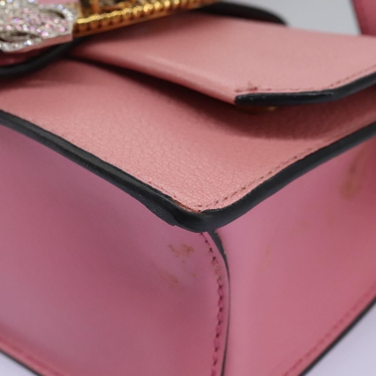 Miu Miu Miu Miu Madras Crystal Buckle Shoulder Bag Leather Size ONE SIZE - 9 Thumbnail