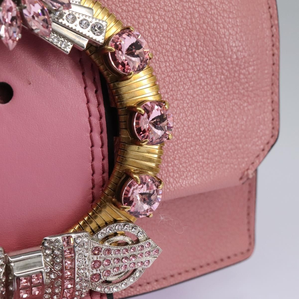Miu Miu Miu Miu Madras Crystal Buckle Shoulder Bag Leather Size ONE SIZE - 22 Thumbnail