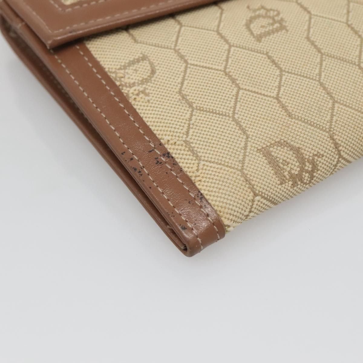 Dior Christian Dior Vintage Honeycomb Flap Wallet Coated Canvas Size ONE SIZE - 11 Thumbnail