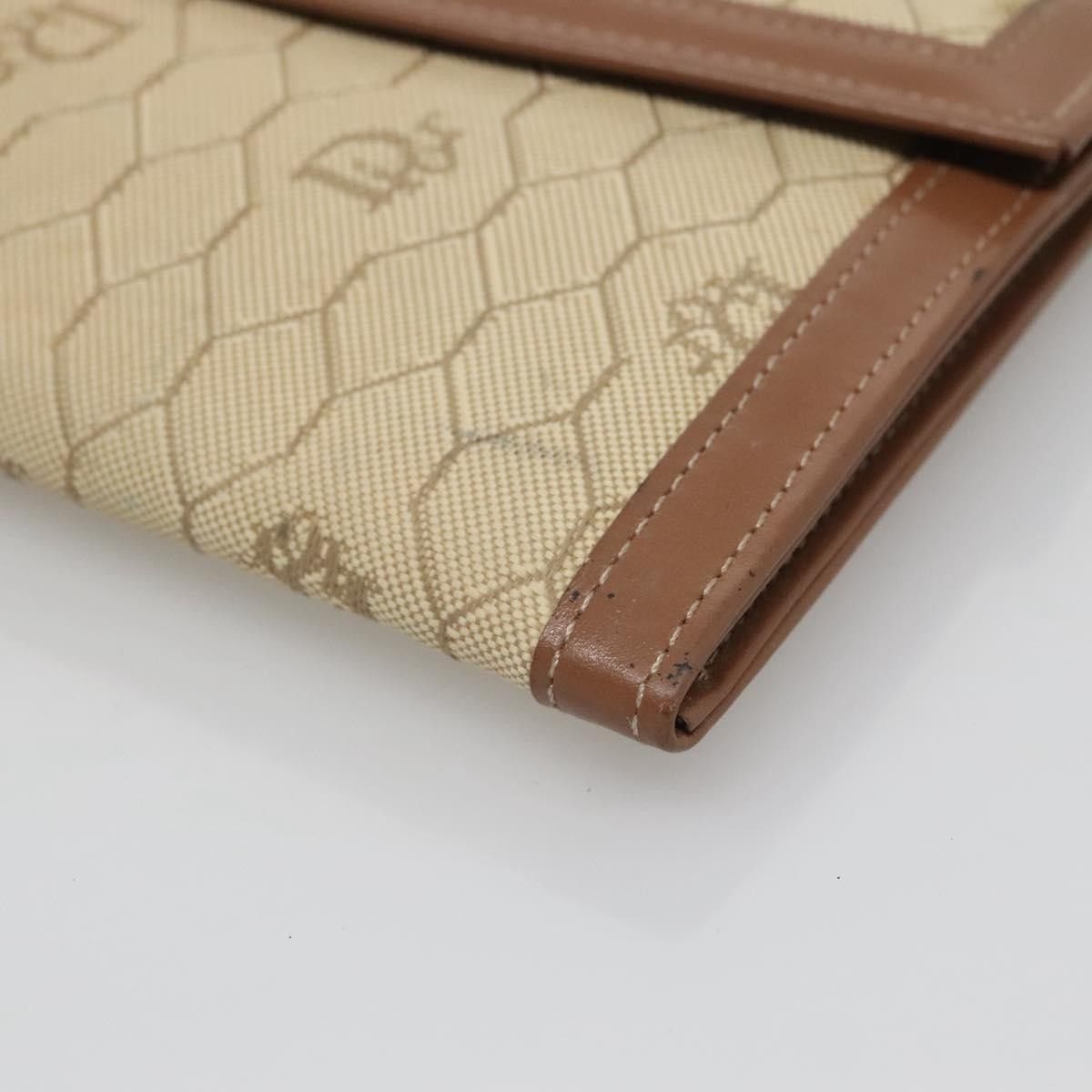 Dior Christian Dior Vintage Honeycomb Flap Wallet Coated Canvas Size ONE SIZE - 8 Thumbnail