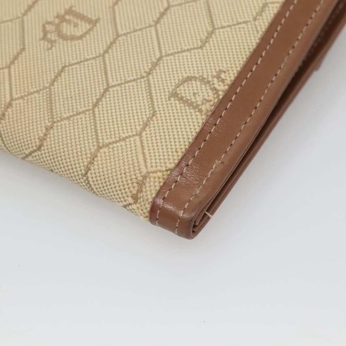 Dior Christian Dior Vintage Honeycomb Flap Wallet Coated Canvas Size ONE SIZE - 9 Thumbnail