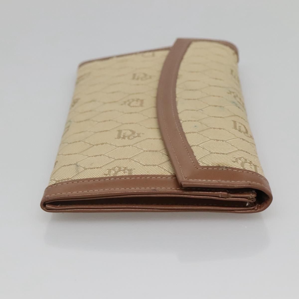 Dior Christian Dior Vintage Honeycomb Flap Wallet Coated Canvas Size ONE SIZE - 3 Thumbnail