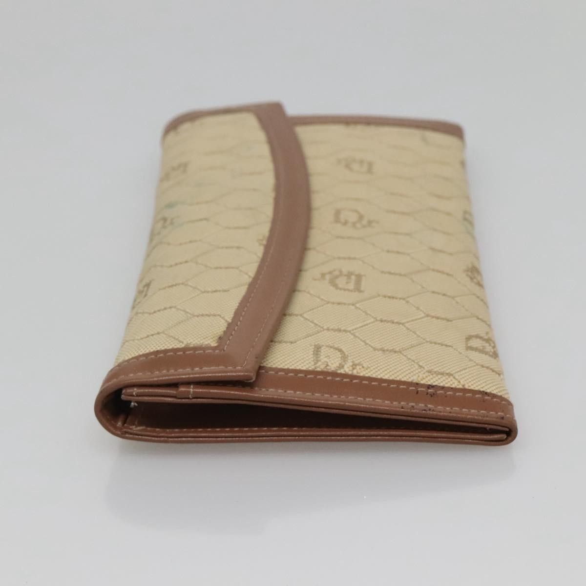 Dior Christian Dior Vintage Honeycomb Flap Wallet Coated Canvas Size ONE SIZE - 4 Thumbnail