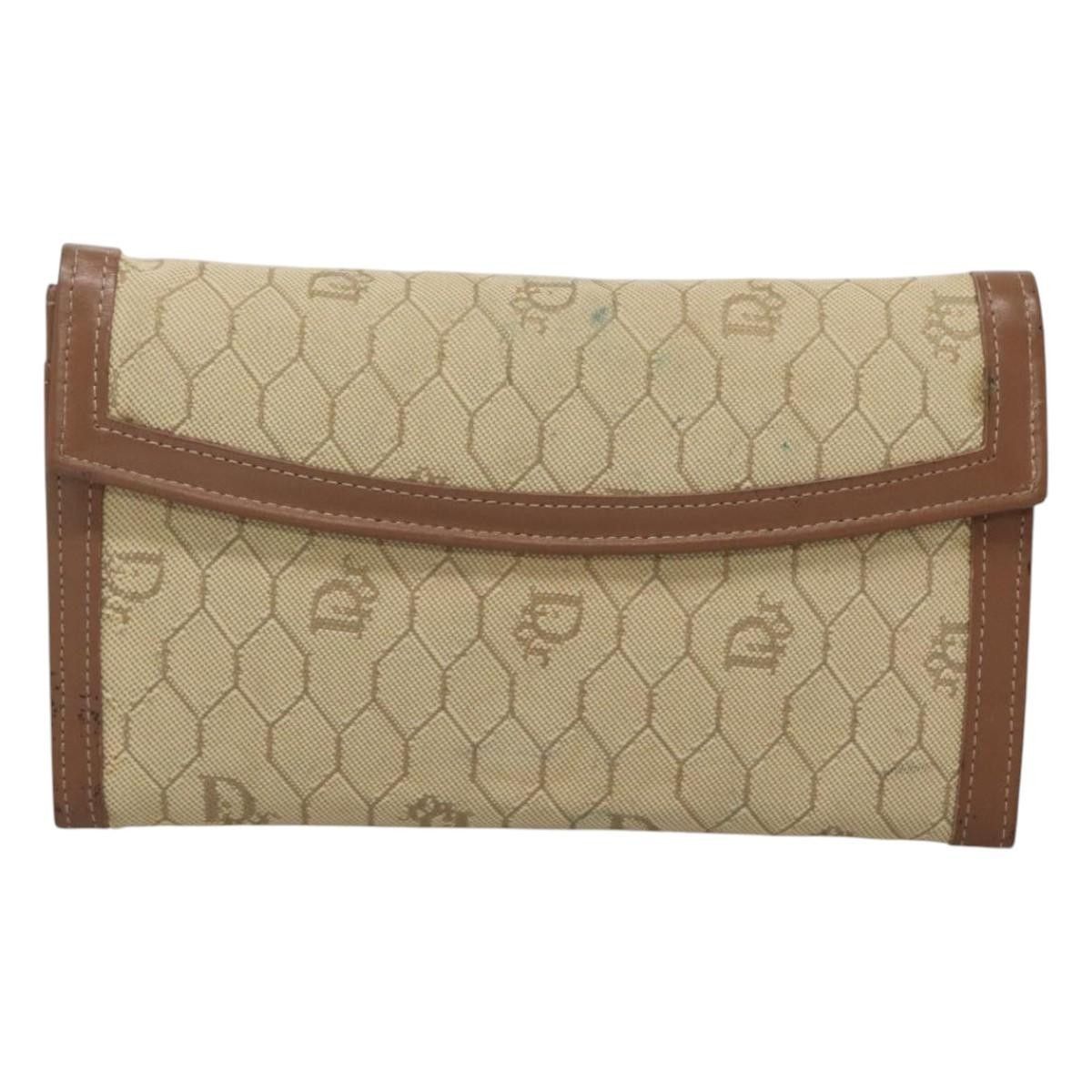 Dior Christian Dior Vintage Honeycomb Flap Wallet Coated Canvas Size ONE SIZE - 17 Thumbnail
