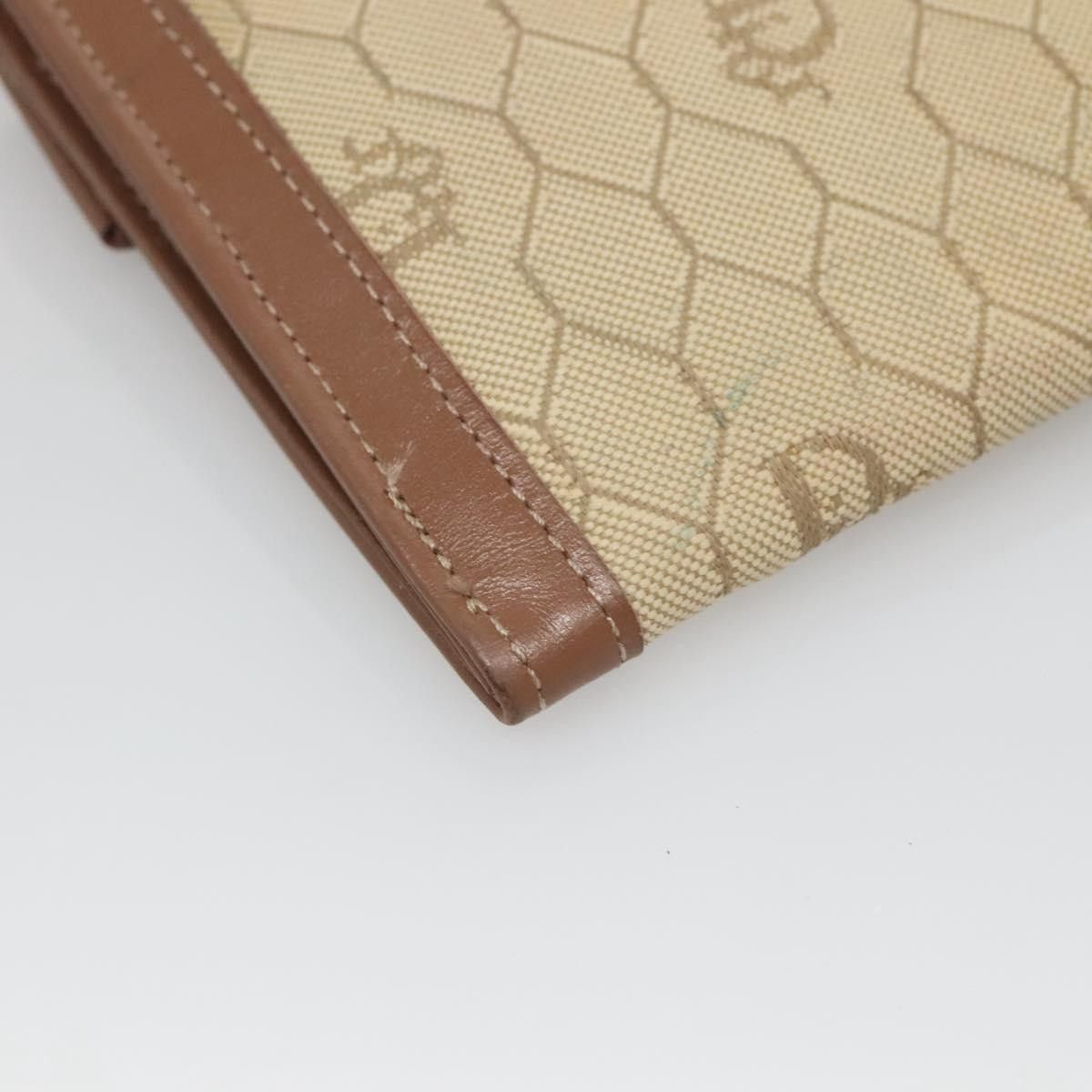 Dior Christian Dior Vintage Honeycomb Flap Wallet Coated Canvas Size ONE SIZE - 10 Thumbnail