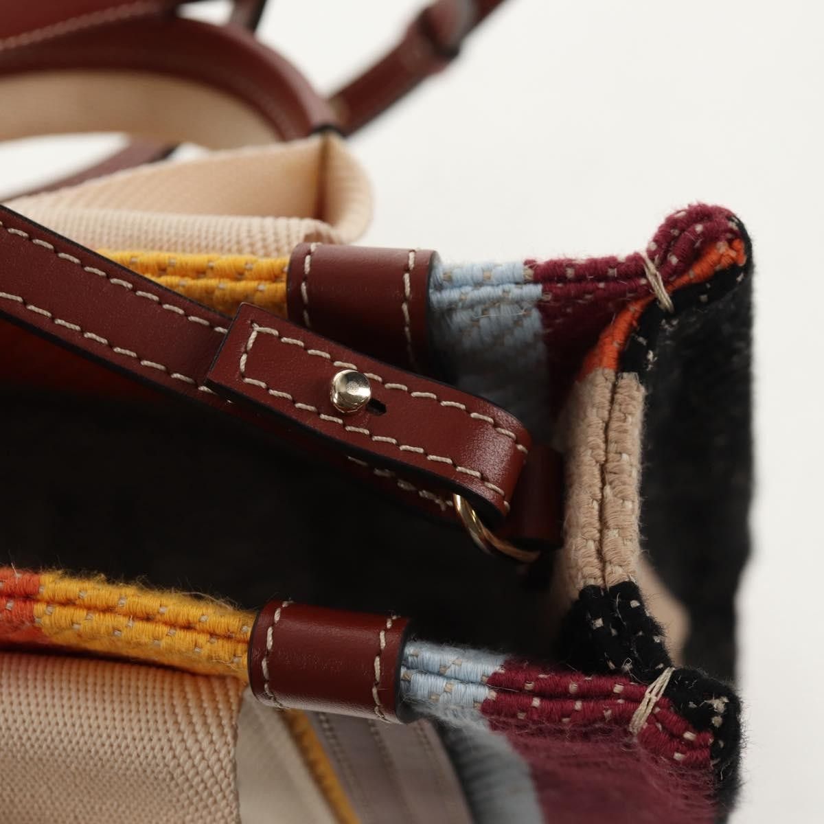 Chloe Chloe Woody Tote Canvas with Leather Size ONE SIZE - 14 Thumbnail