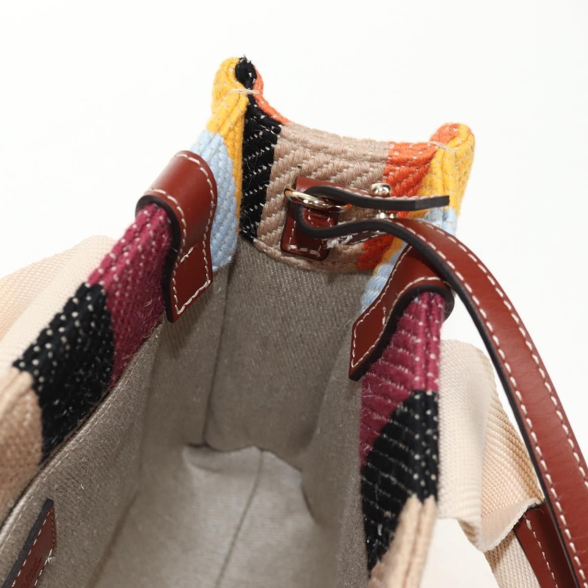 Chloe Chloe Woody Tote Canvas with Leather Size ONE SIZE - 22 Thumbnail