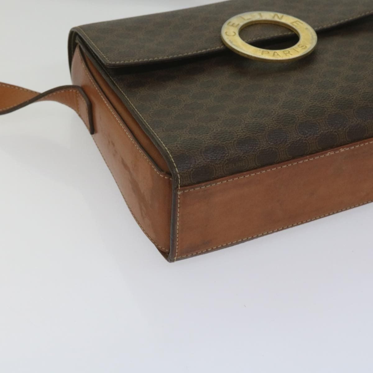 Celine Celine Vintage Macadam Shoulder Bag Canvas and Leather Size ONE SIZE - 9 Thumbnail