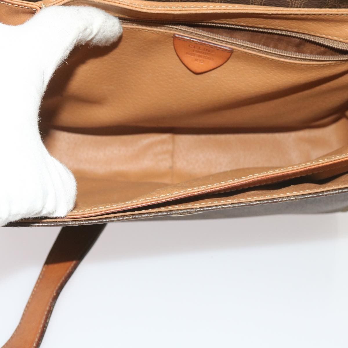 Celine Celine Vintage Macadam Shoulder Bag Canvas and Leather Size ONE SIZE - 5 Thumbnail