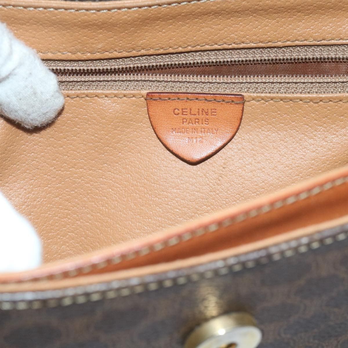 Celine Celine Vintage Macadam Shoulder Bag Canvas and Leather Size ONE SIZE - 7 Thumbnail
