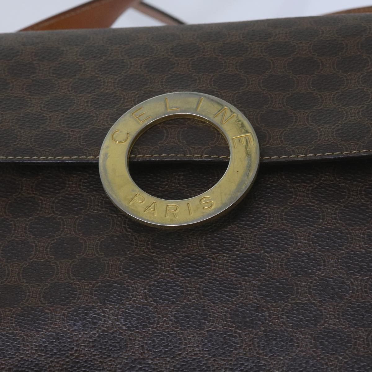 Celine Celine Vintage Macadam Shoulder Bag Canvas and Leather Size ONE SIZE - 13 Thumbnail