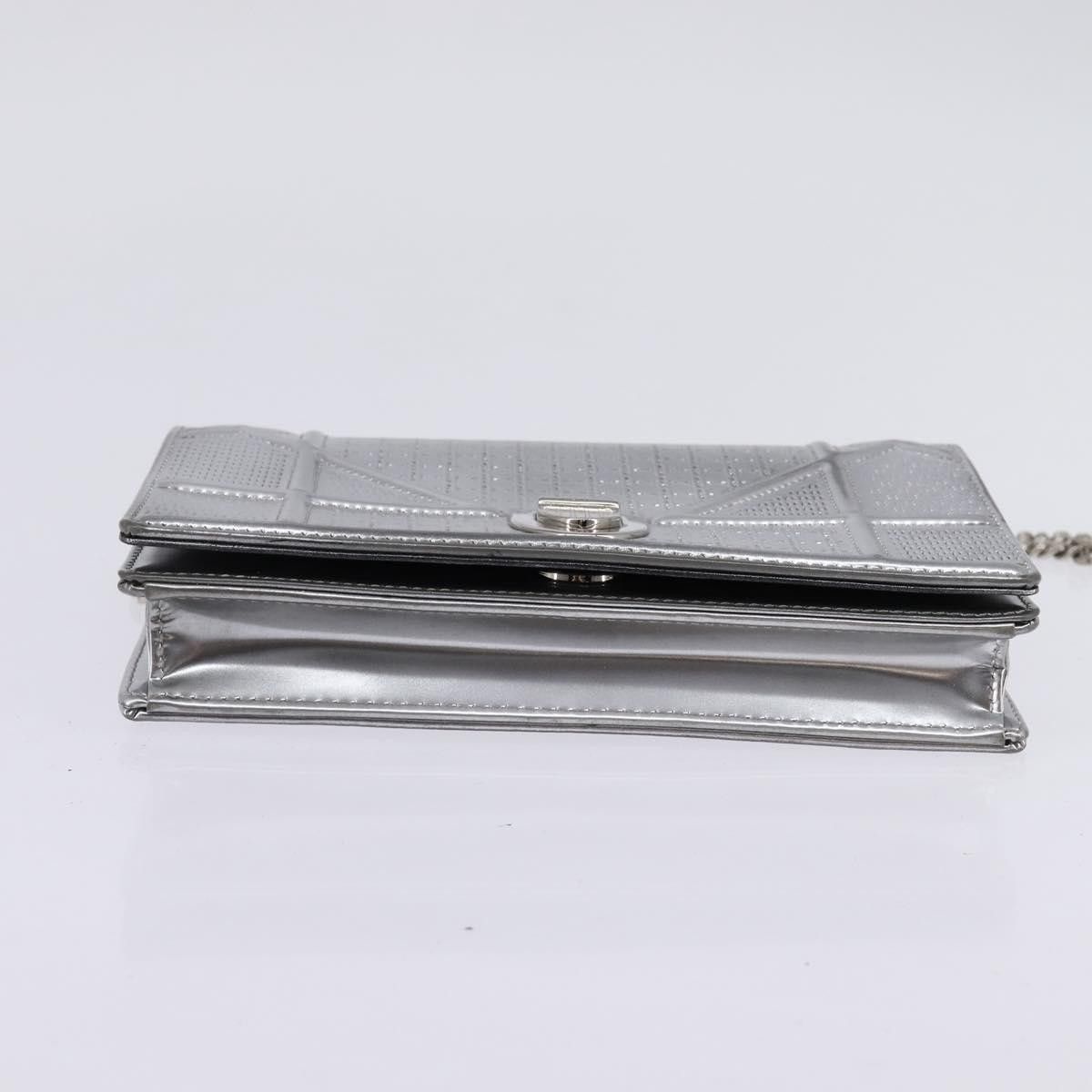 Dior Christian Dior Diorama Wallet on Chain Metallic Distressed Calfskin Size ONE SIZE - 16 Thumbnail