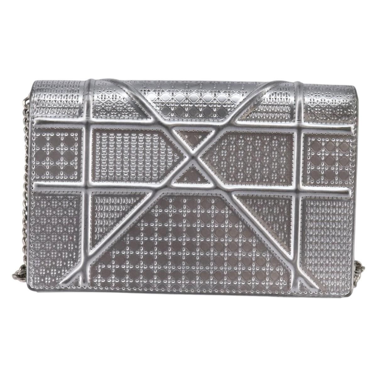 Dior Christian Dior Diorama Wallet on Chain Metallic Distressed Calfskin Size ONE SIZE - 2 Thumbnail