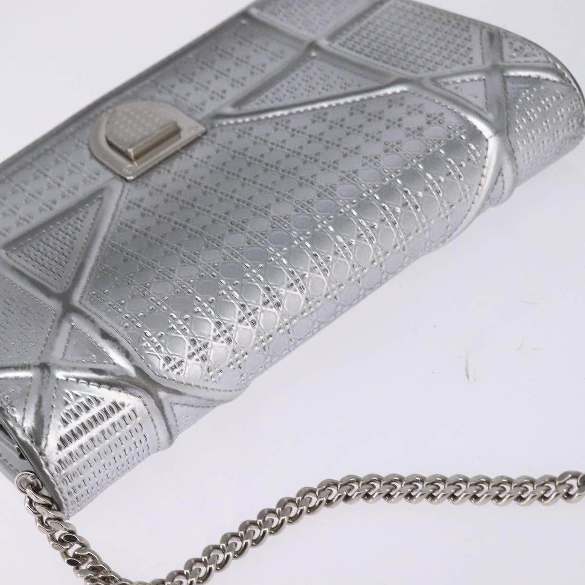 Dior Christian Dior Diorama Wallet on Chain Metallic Distressed Calfskin Size ONE SIZE - 17 Thumbnail