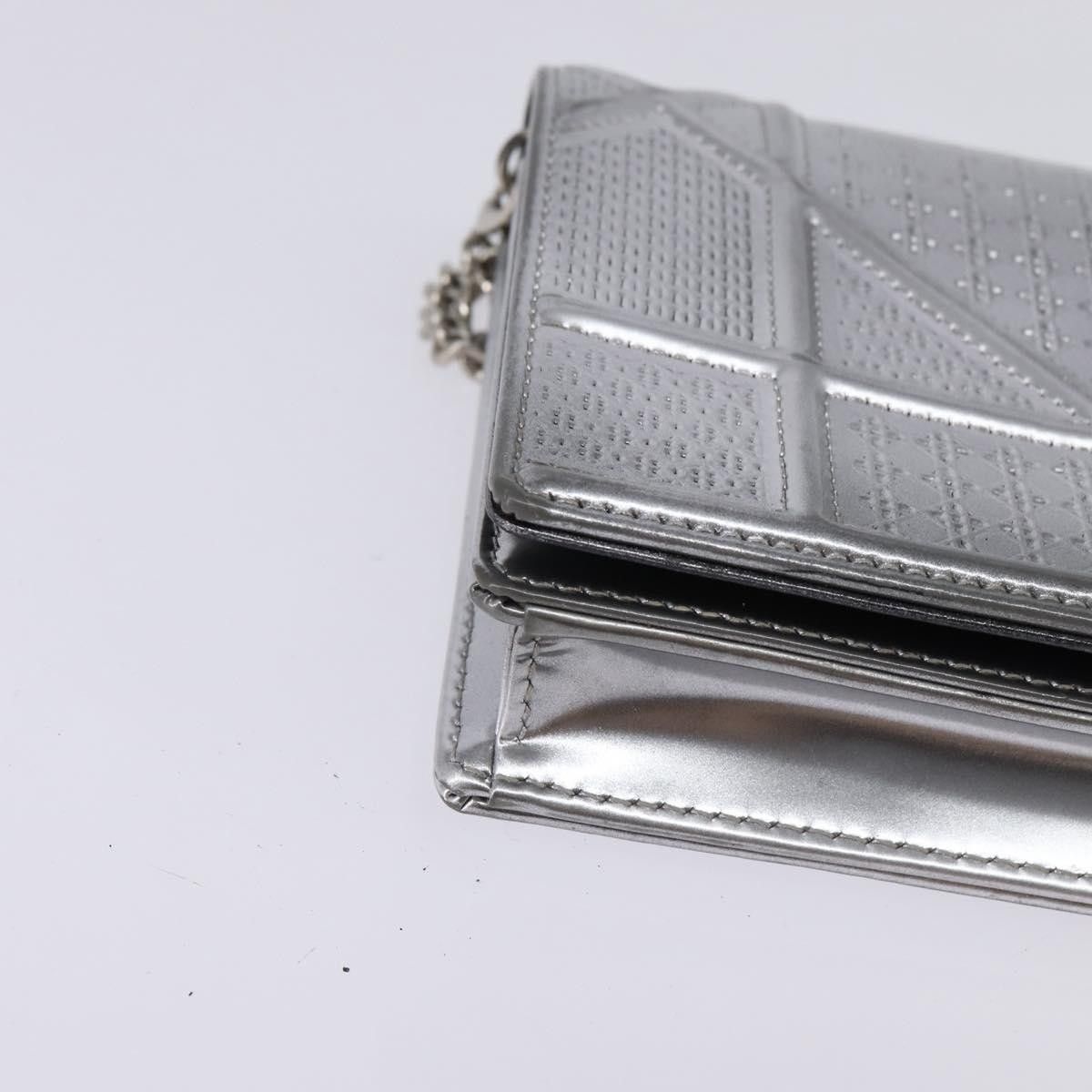 Dior Christian Dior Diorama Wallet on Chain Metallic Distressed Calfskin Size ONE SIZE - 9 Thumbnail