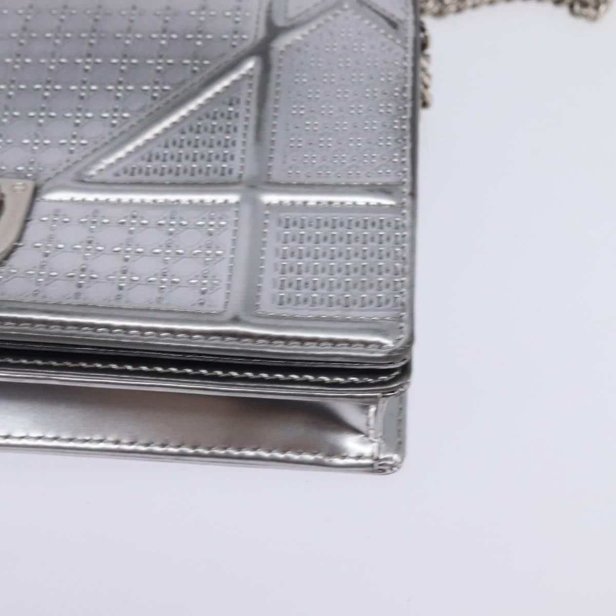 Dior Christian Dior Diorama Wallet on Chain Metallic Distressed Calfskin Size ONE SIZE - 10 Thumbnail