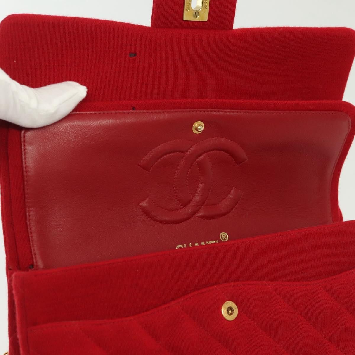 Chanel Chanel Vintage Classic Double Flap Bag Quilted Wool Size ONE SIZE - 21 Thumbnail