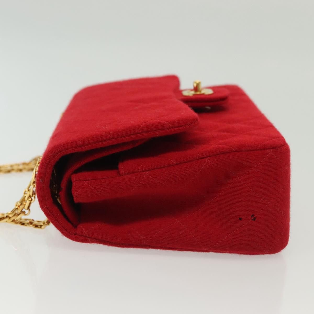 Chanel Chanel Vintage Classic Double Flap Bag Quilted Wool Size ONE SIZE - 7 Thumbnail
