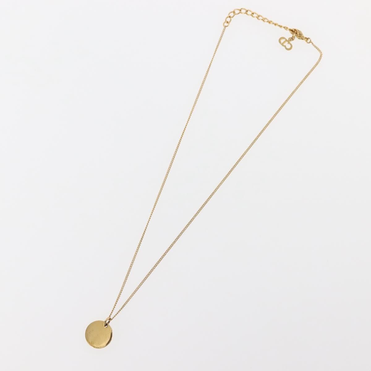 Dior Christian Dior Round Logo Pendant Necklace Metal Size ONE SIZE - 2 Thumbnail