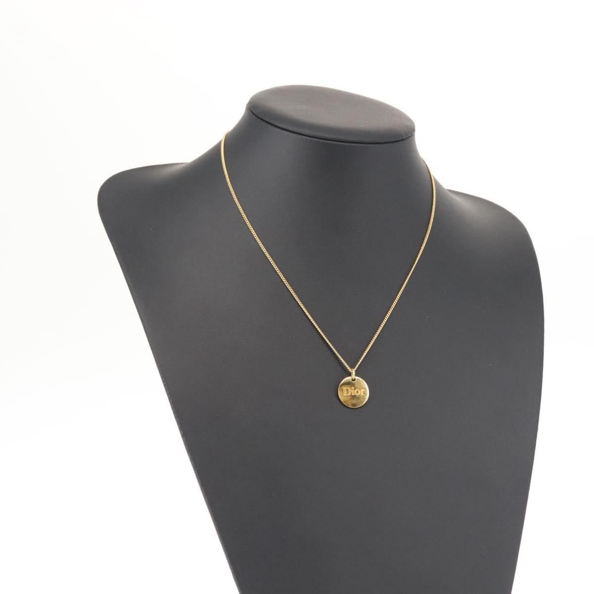 Dior Christian Dior Round Logo Pendant Necklace Metal Size ONE SIZE - 9 Thumbnail