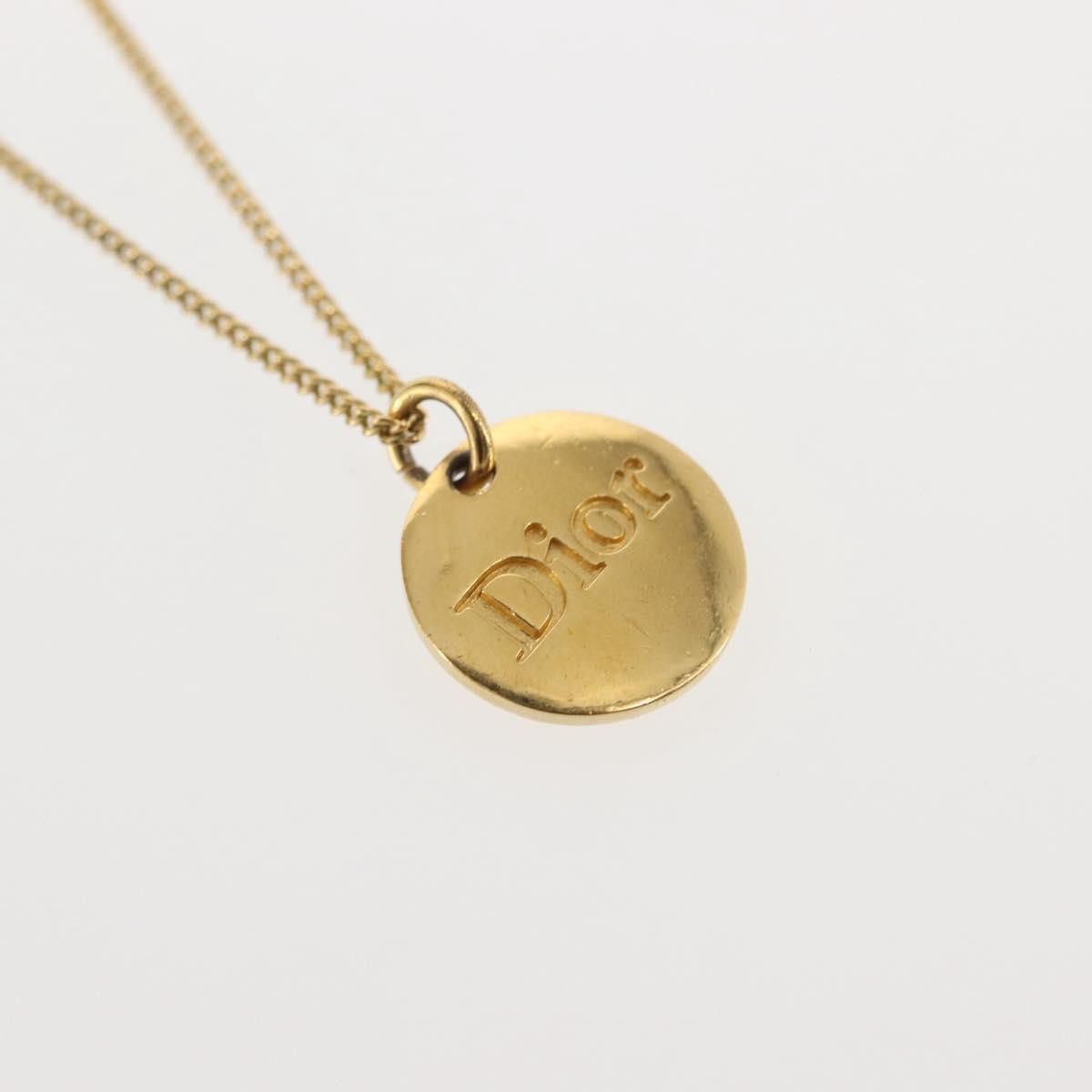 Dior Christian Dior Round Logo Pendant Necklace Metal Size ONE SIZE - 4 Thumbnail