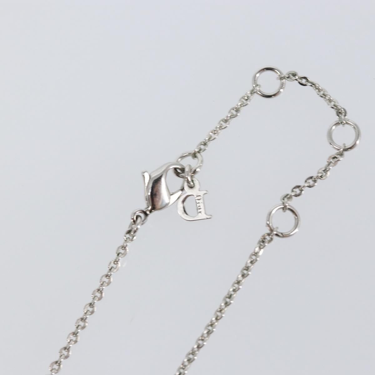 Dior Christian Dior Logo Necklace Crystal Embellished Metal Size ONE SIZE - 10 Thumbnail