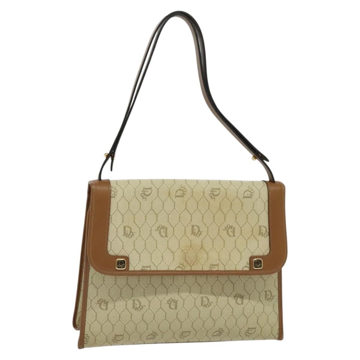 Dior Christian Dior Vintage Honeycomb Shoulder Bag Canvas and Leather Size ONE SIZE - 18 Thumbnail