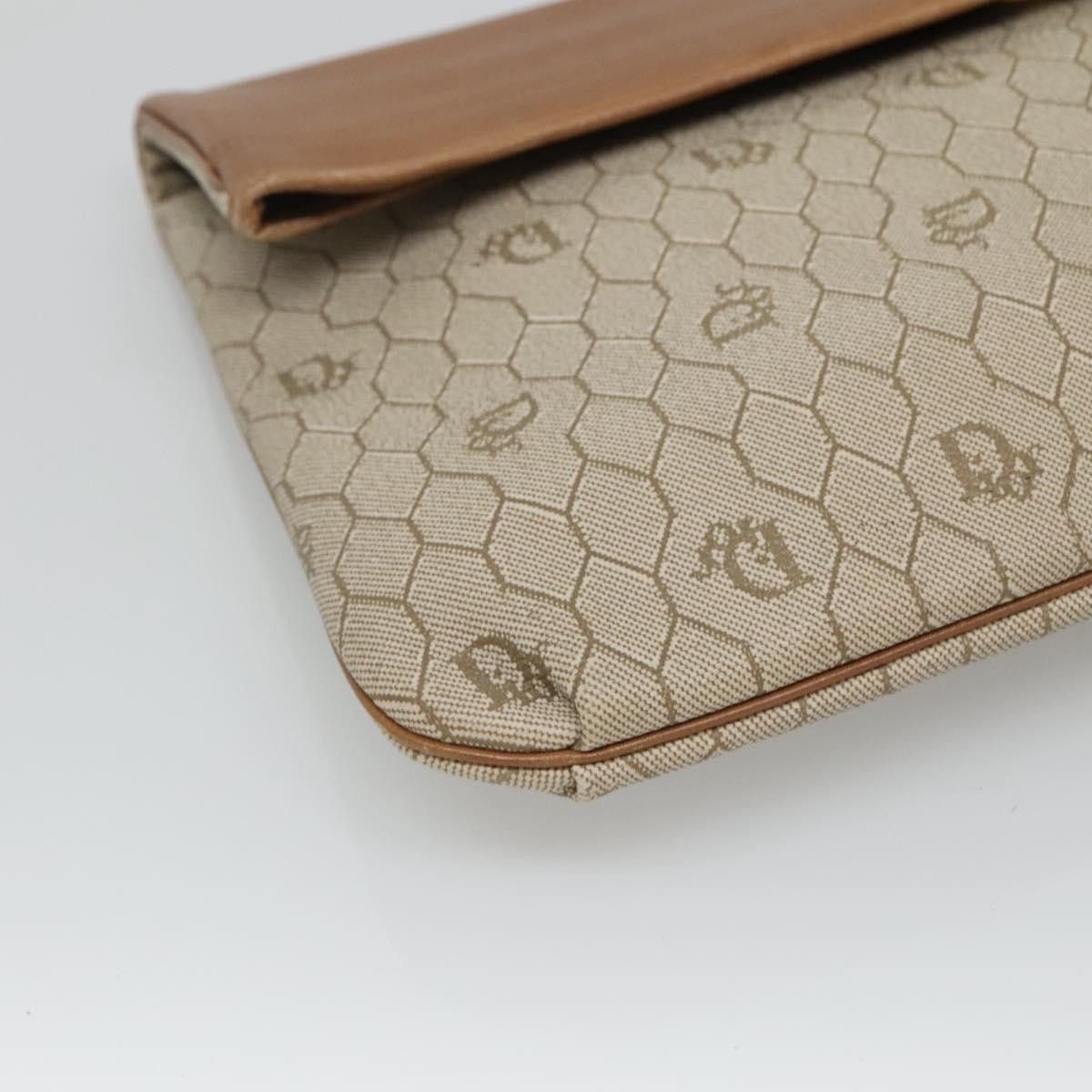 Dior Christian Dior Vintage Honeycomb Zip Pouch Canvas and Leather Size ONE SIZE - 7 Thumbnail