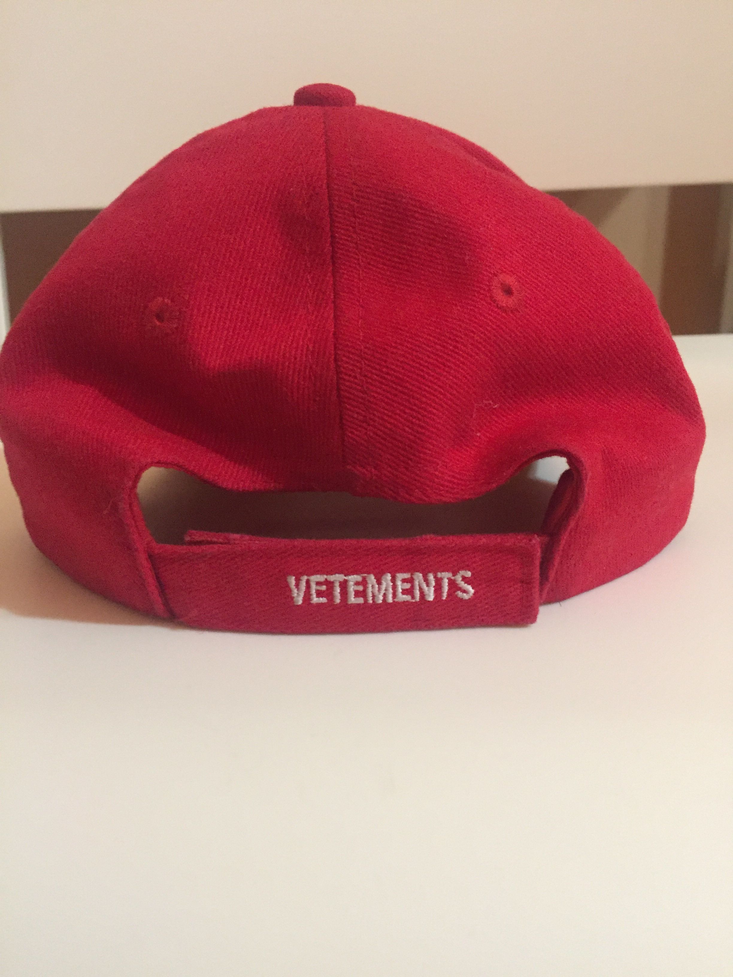 Vetements Vetements Haute Couture Cap Hat (Red) Size ONE SIZE - 4 Thumbnail