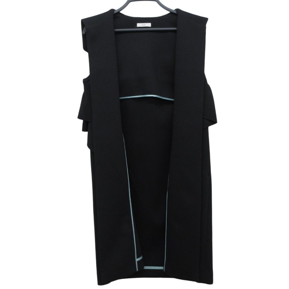 Other Other yori Asymmetry Frill Bonding Long Gilet Coat Others Outerwear YR2115-041SP-6 DUTY FREE for USA Size ONE SIZE - 5 Thumbnail