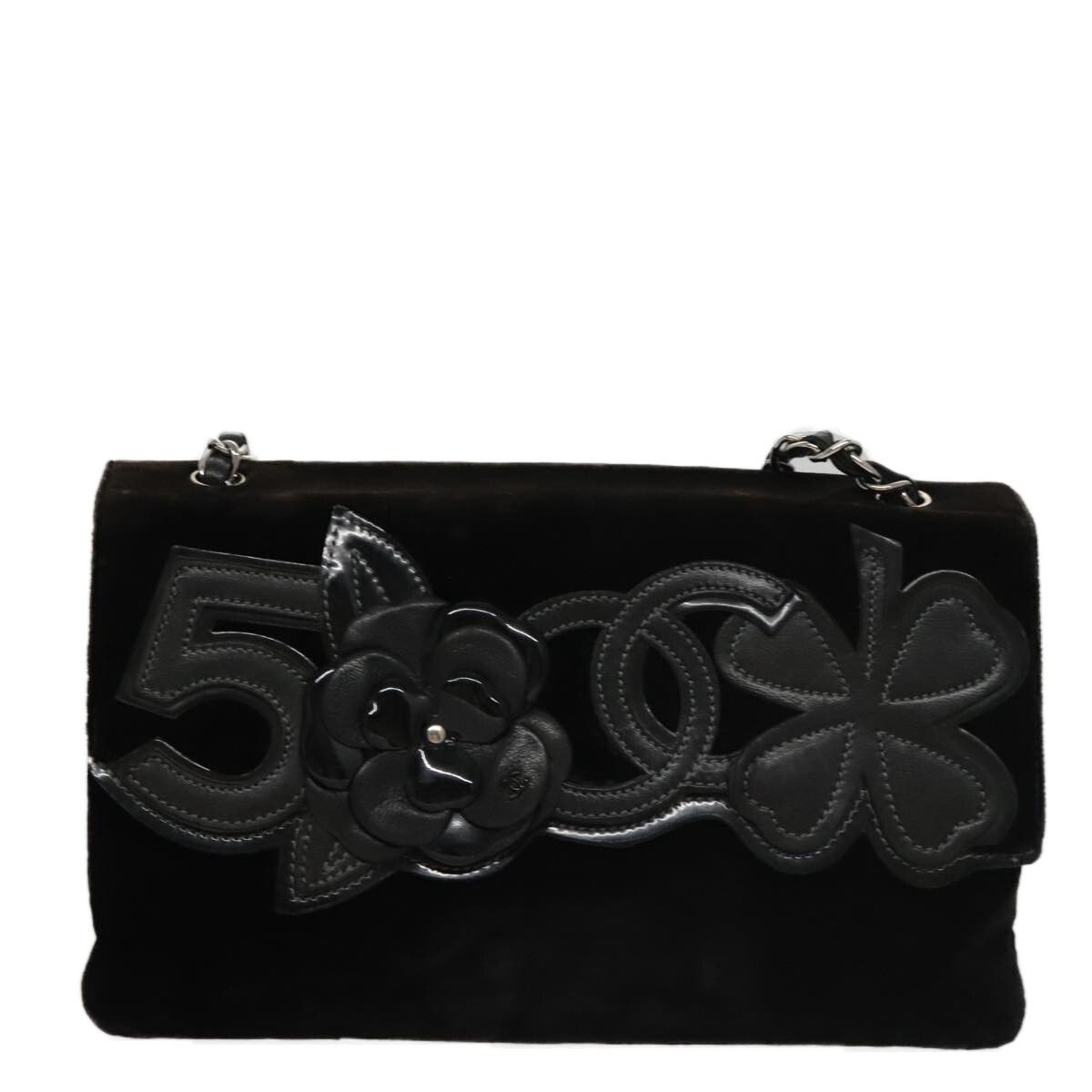 Chanel Chanel Camellia No.5 Chain Flap Bag Velvet Size ONE SIZE - 19 Thumbnail