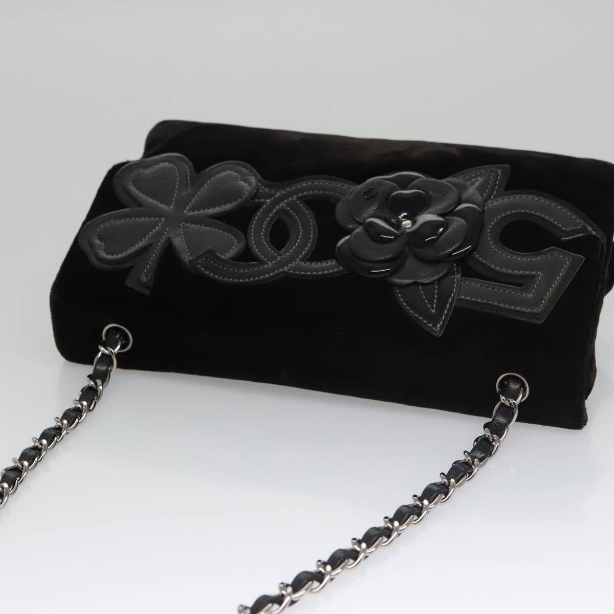 Chanel Chanel Camellia No.5 Chain Flap Bag Velvet Size ONE SIZE - 15 Thumbnail