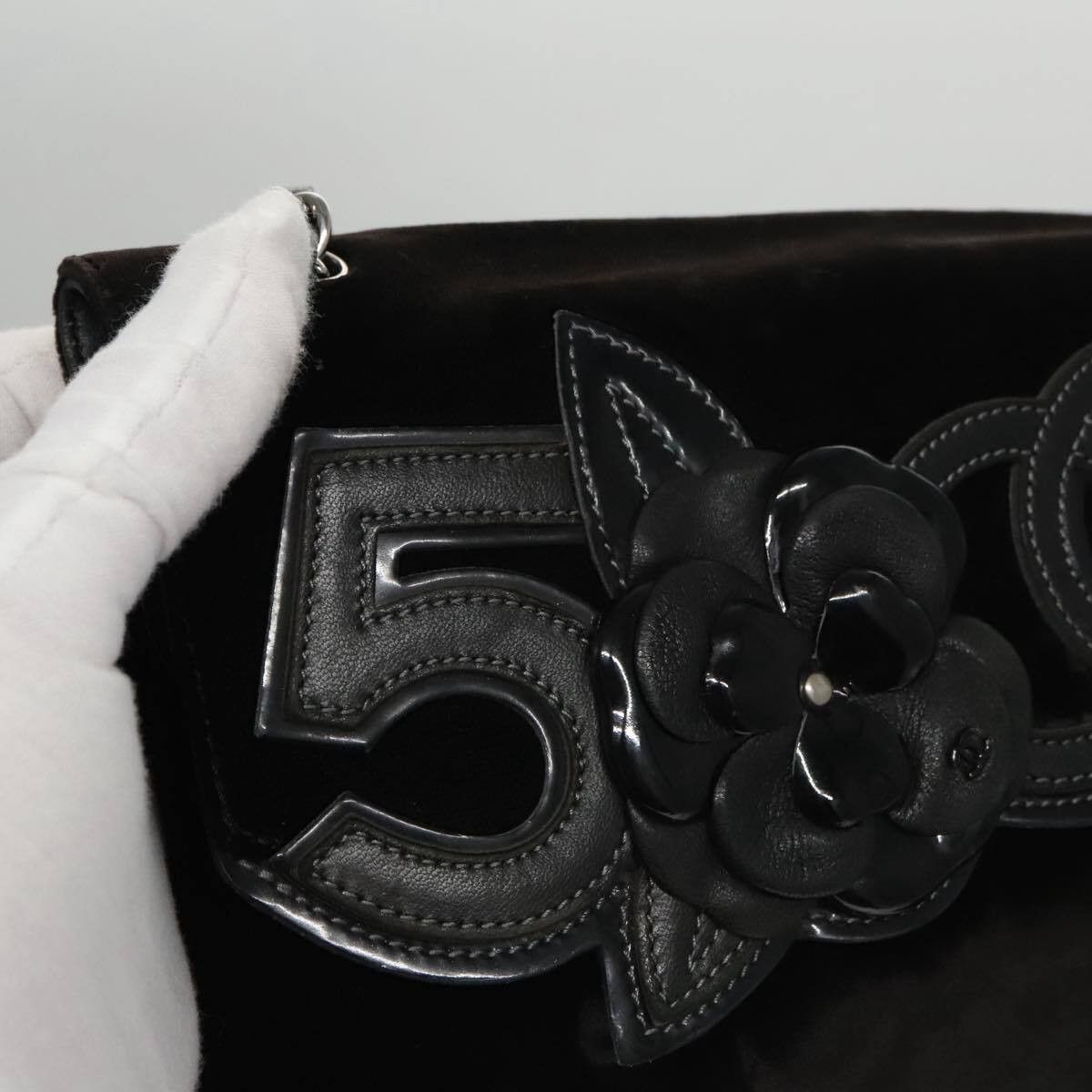 Chanel Chanel Camellia No.5 Chain Flap Bag Velvet Size ONE SIZE - 16 Thumbnail