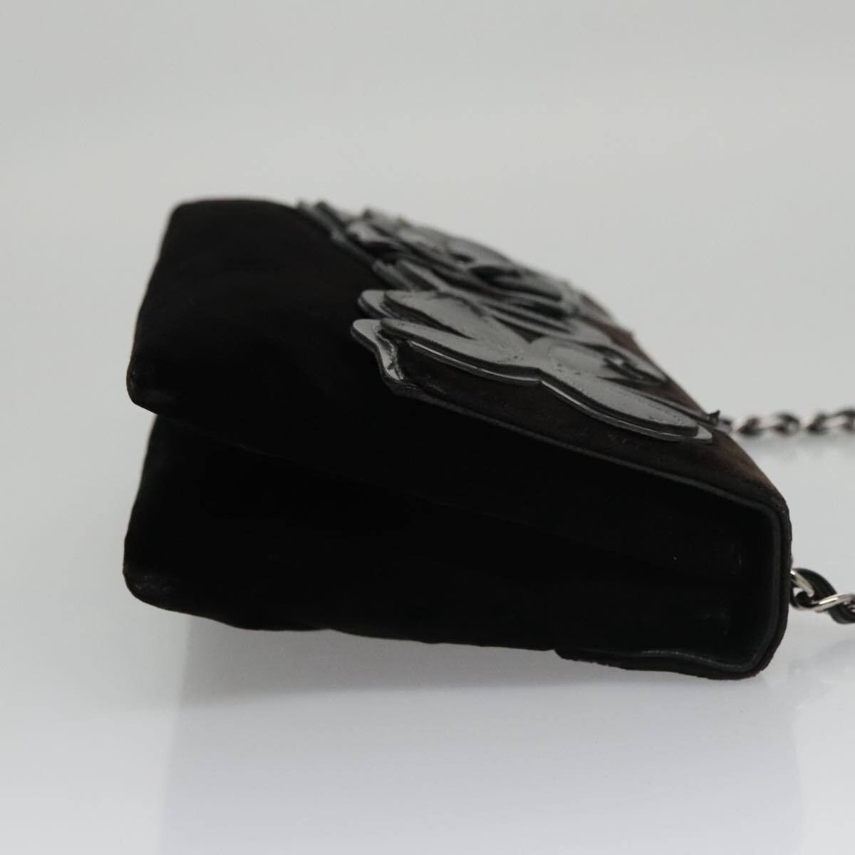 Chanel Chanel Camellia No.5 Chain Flap Bag Velvet Size ONE SIZE - 3 Thumbnail