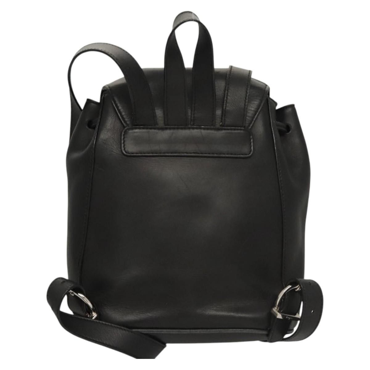 Salvatore Ferragamo Salvatore Ferragamo Gancini Flap Drawstring Backpack Leather Size ONE SIZE - 2 Thumbnail