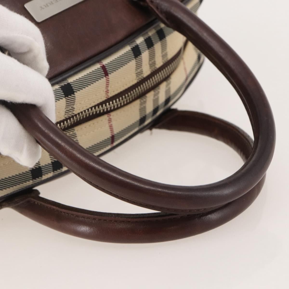 Burberry Burberry Nova Check Bowling Bag Canvas Size ONE SIZE - 7 Thumbnail