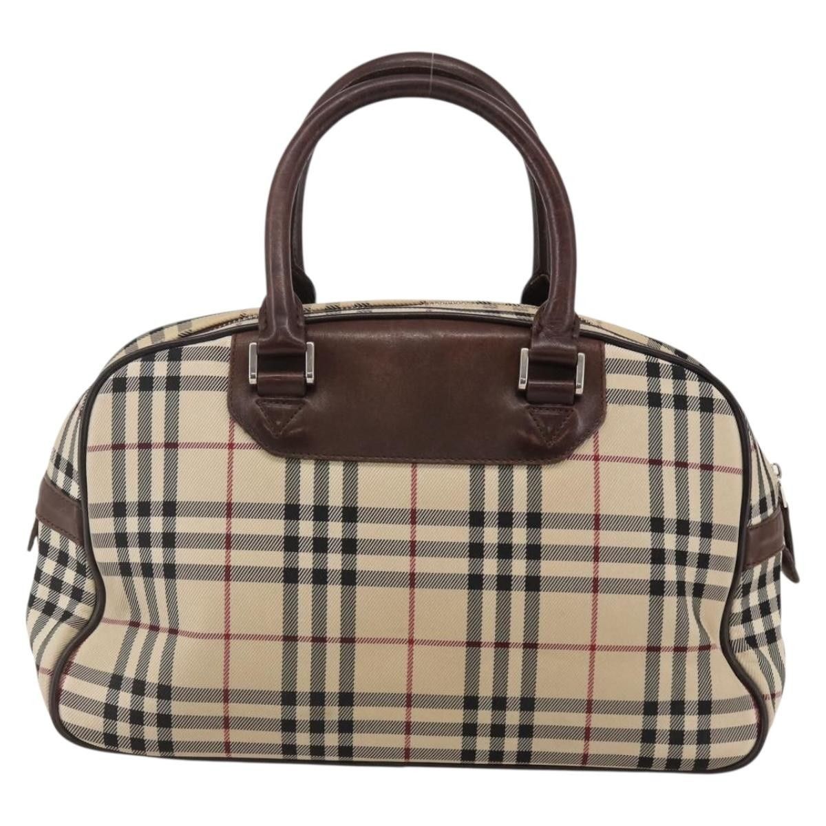 Burberry Burberry Nova Check Bowling Bag Canvas Size ONE SIZE - 2 Thumbnail
