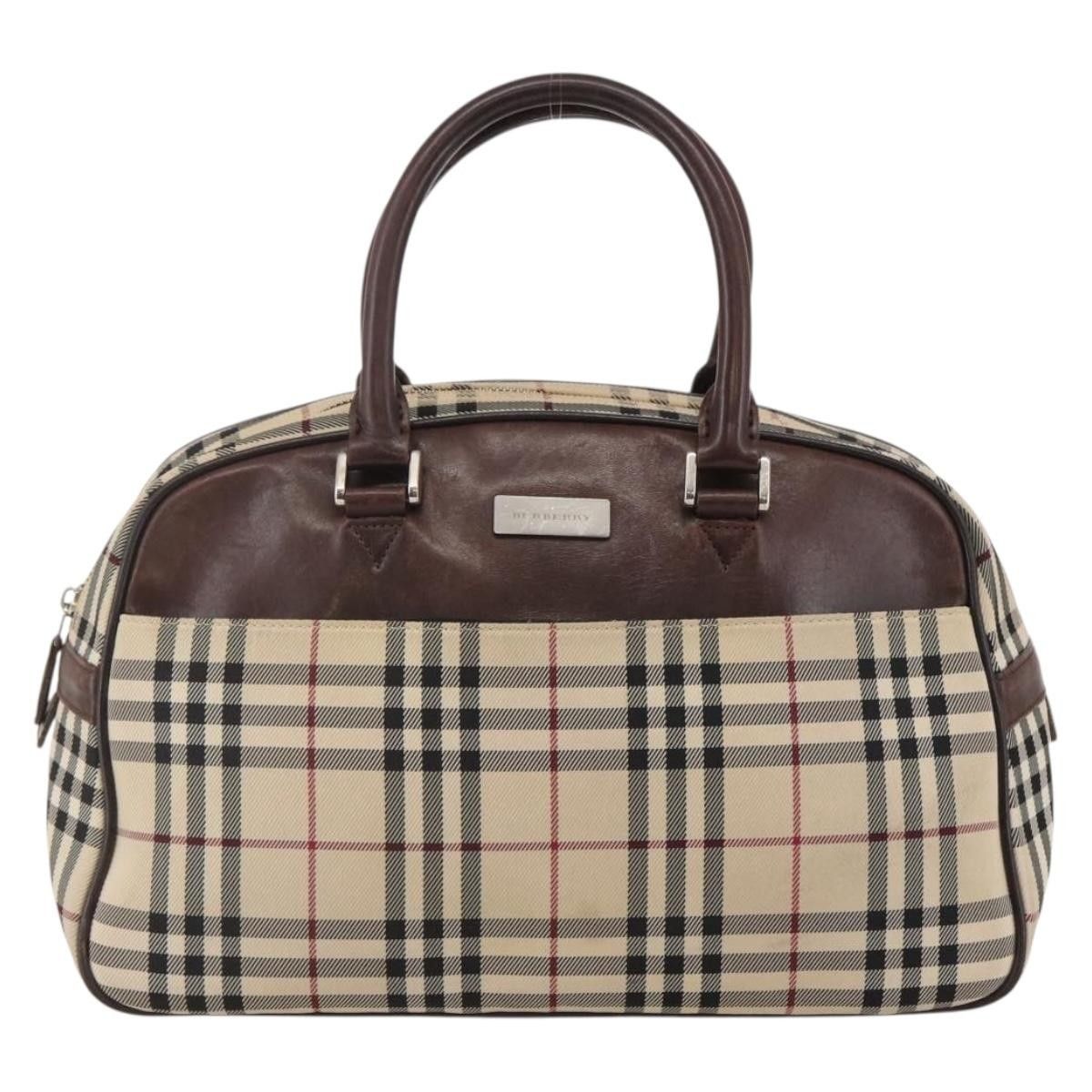 Burberry Burberry Nova Check Bowling Bag Canvas Size ONE SIZE - 18 Thumbnail