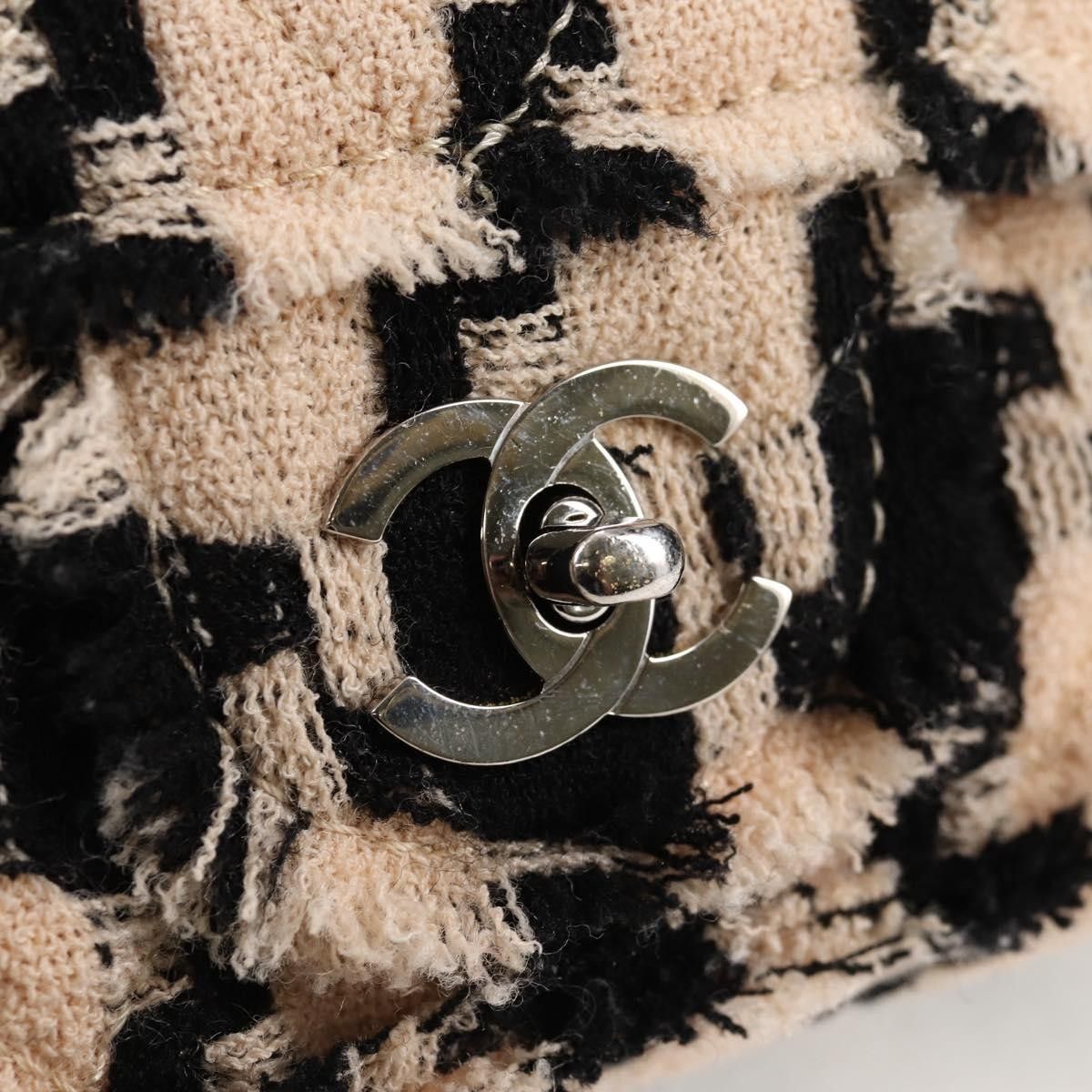 Chanel Chanel Classic Single Flap Bag Quilted Houndstooth Tweed and Ribbon Size ONE SIZE - 20 Thumbnail