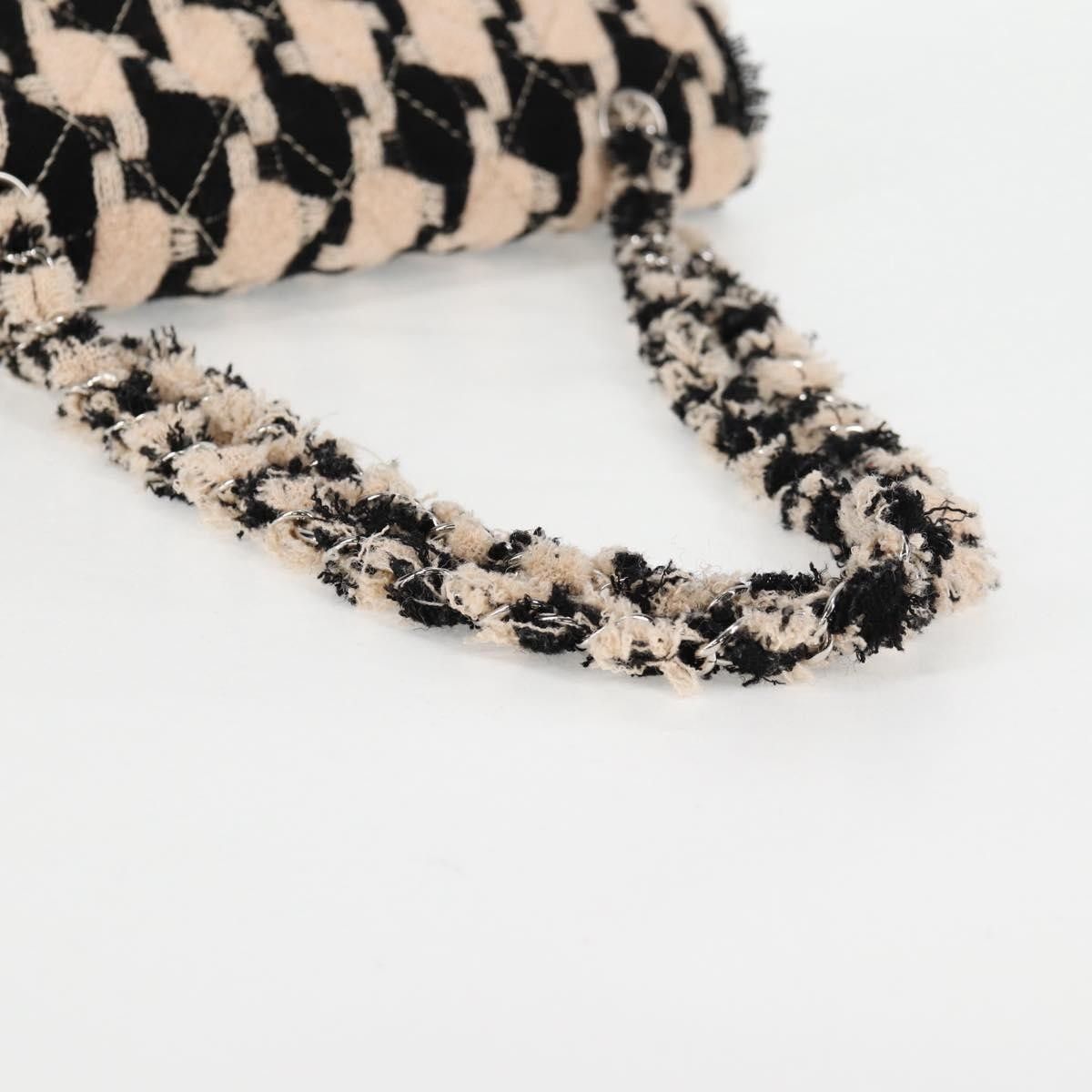 Chanel Chanel Classic Single Flap Bag Quilted Houndstooth Tweed and Ribbon Size ONE SIZE - 8 Thumbnail
